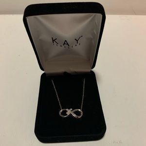 Kay Jewelers Silver Cross Infinity Necklace